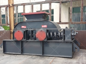 2PG400X250小型对辊国产精品亚洲LV粉色发往江苏苏州破碎硅铁